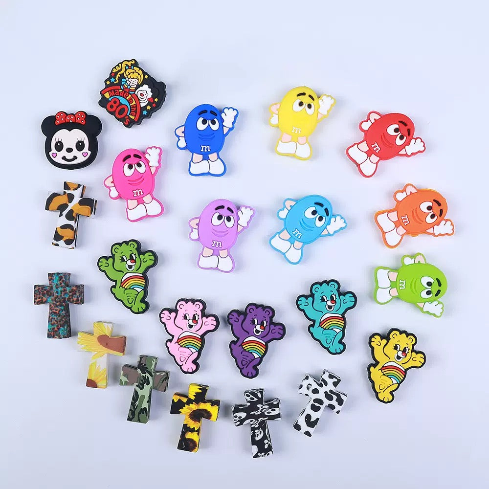 β¨ Colorful Silicone Beads β Printed & Solid Round Beads for DIY Jewelry, Teething Accessories & Crafts β¨