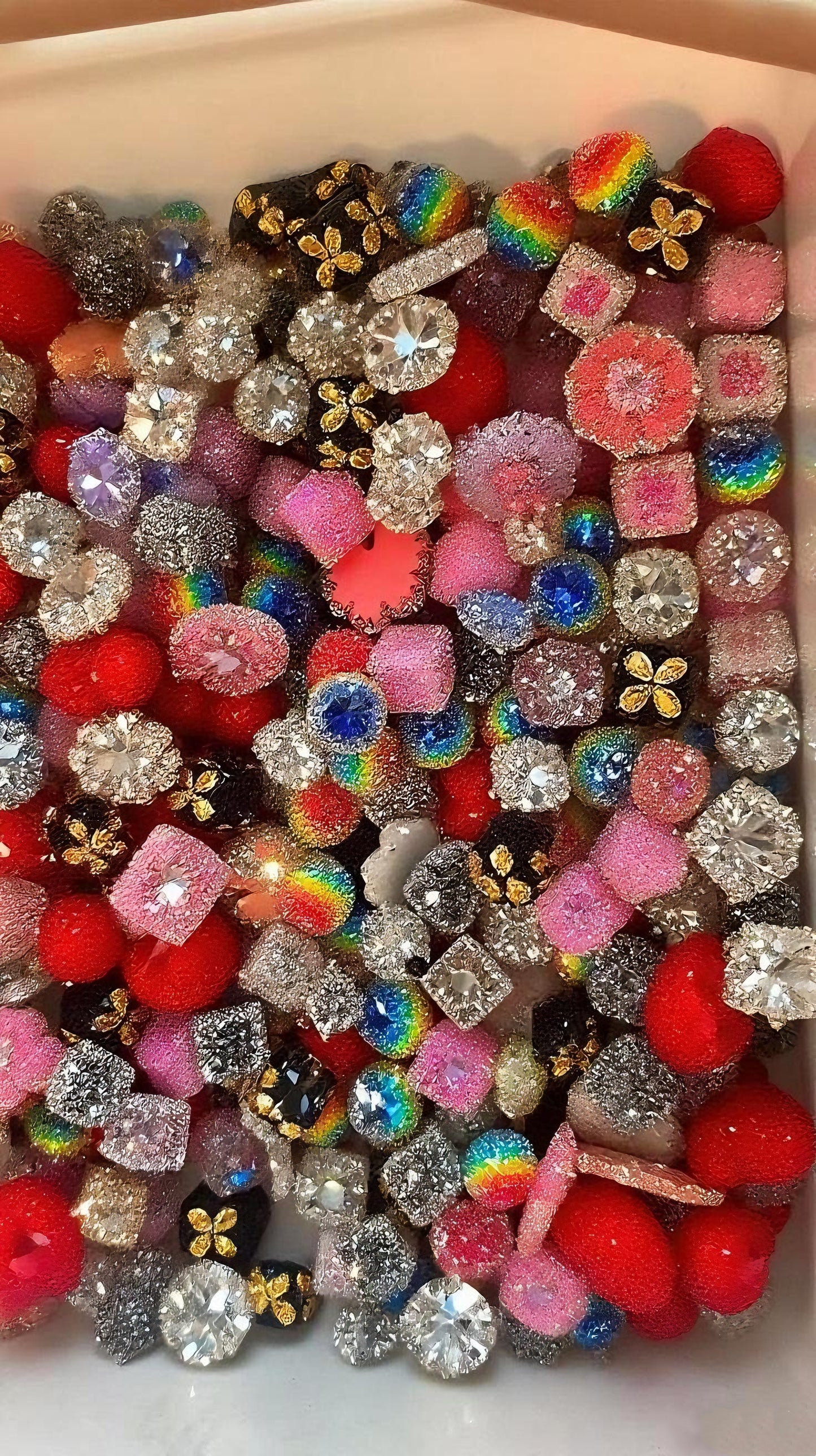 ✨ Sparkling Rhinestone Beads – DIY Jewelry Making Spacer Beads for Bracelets & Necklaces (10–12mm, Multi-Color)
