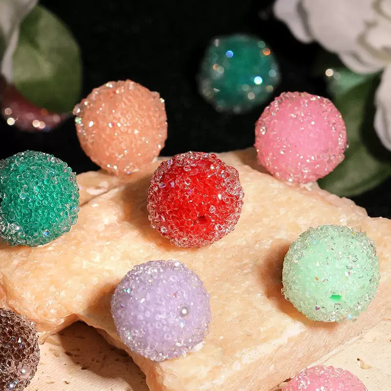 ✨ Sparkling Rhinestone Beads – DIY Jewelry Making Spacer Beads for Bracelets & Necklaces (10–12mm, Multi-Color)